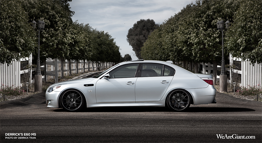 Slammed Silver M5 on BBS