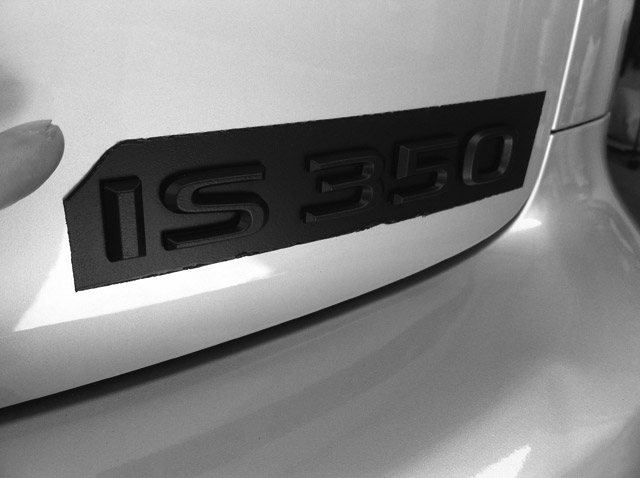 DIY - Matte Black Emblems - Plastidip, no emblem removal required! -  ClubLexus - Lexus Forum Discussion